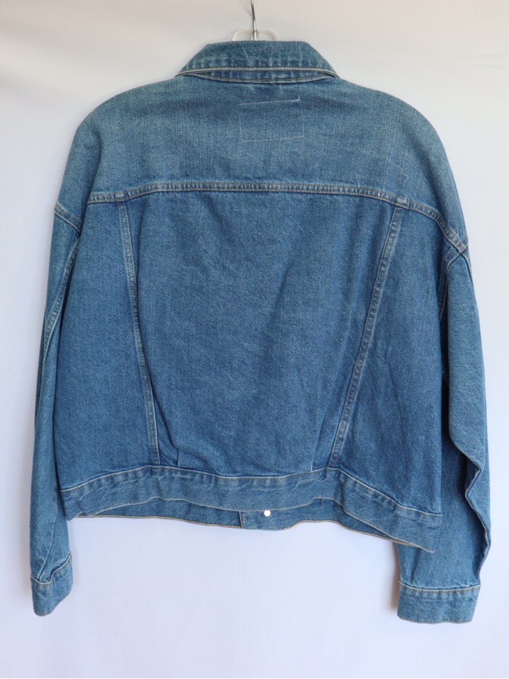 H&M 90s Denim Jacket NWT Women’s Small Blue Cropped Jean Jacket - Picture 8 of 10